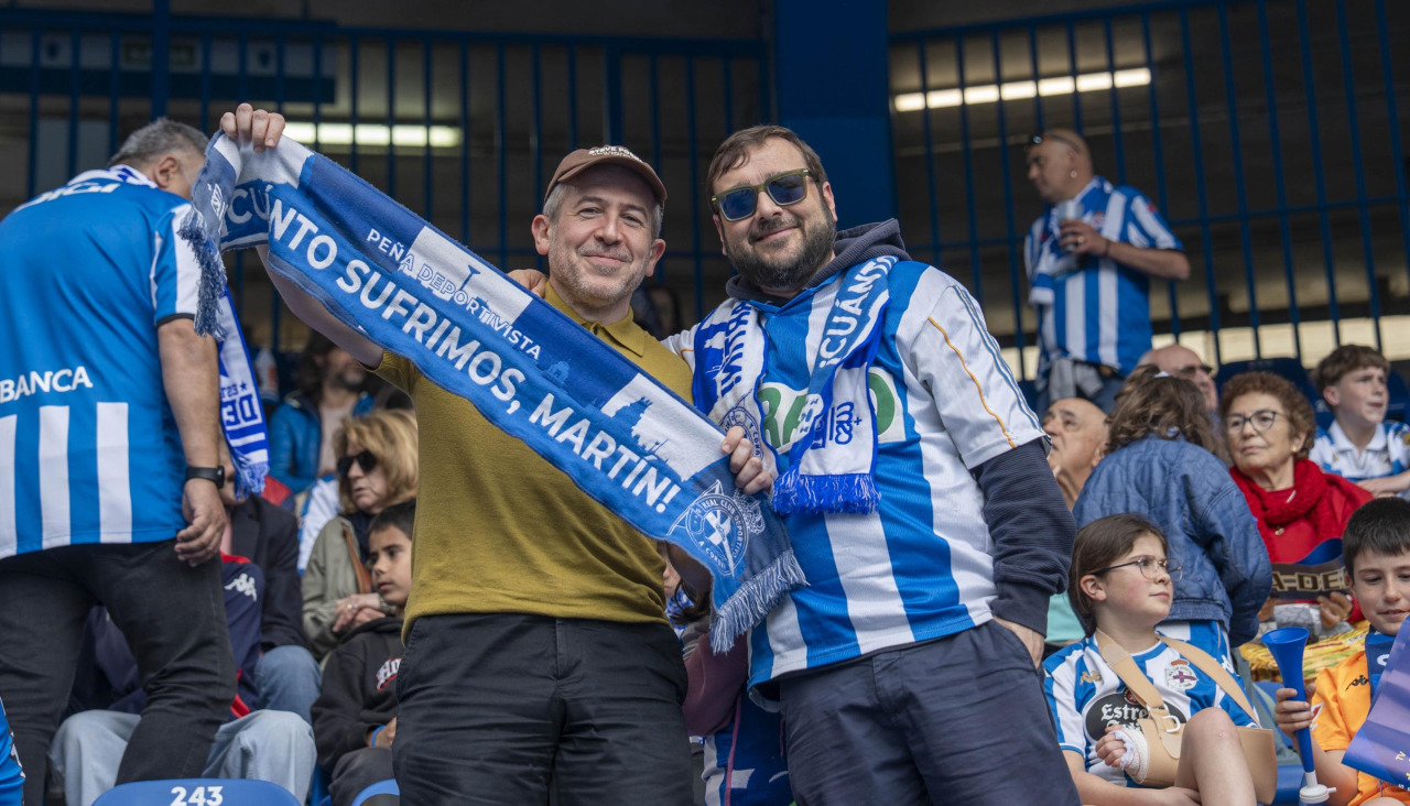 Manuel Álvarez y Benjamín Casteleiro, durante el partido entre el Deportivo y Leganés en Riazor