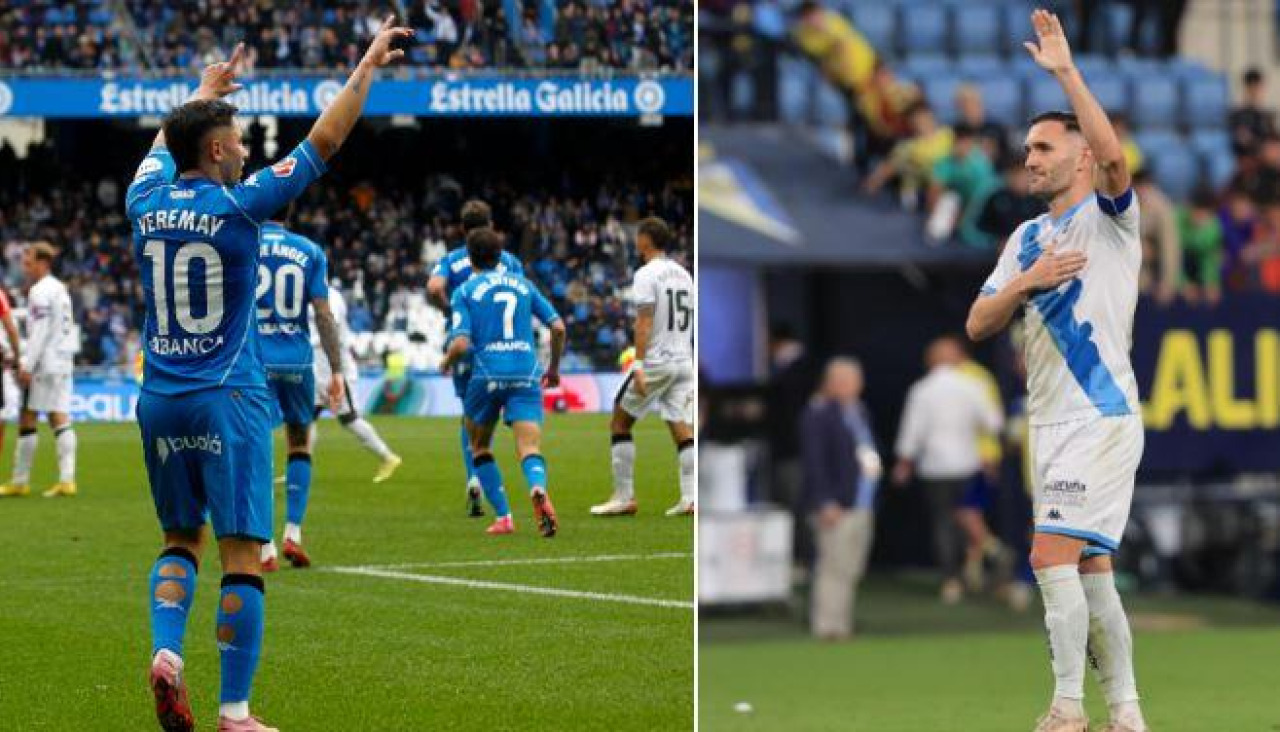 Yeremay y Lucas Pérez con el Deportivo