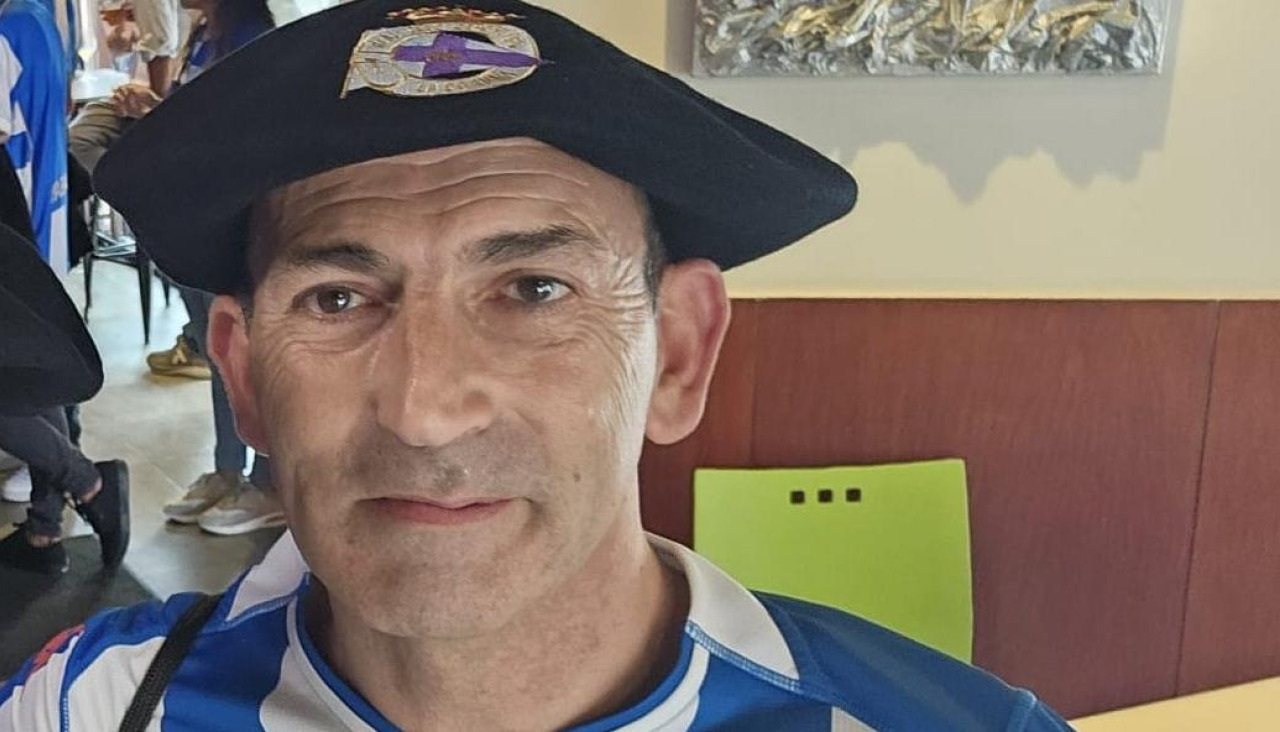 José Luis Castro, en un desplazamiento con el Deportivo