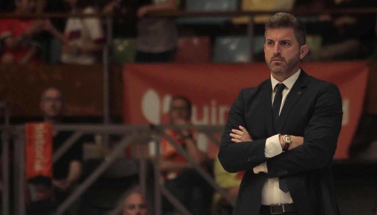 Javi Zamora, durante el Básquet Coruña-Menorca