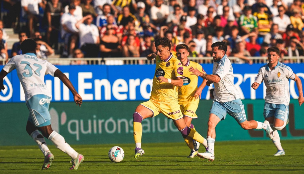 Zaragoza y Valladolid empataron (1-1) en la primera vuelta en el Ibercaja Estadio