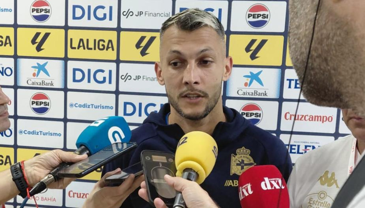 Stoichkov atiende a la prensa tras el Cádiz-Deportivo