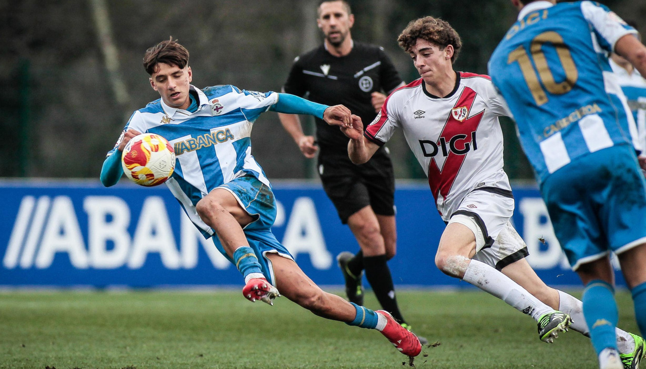 Mauro Valeiro en el Depor-Rayo Vallecano de Copa del Rey juvenil