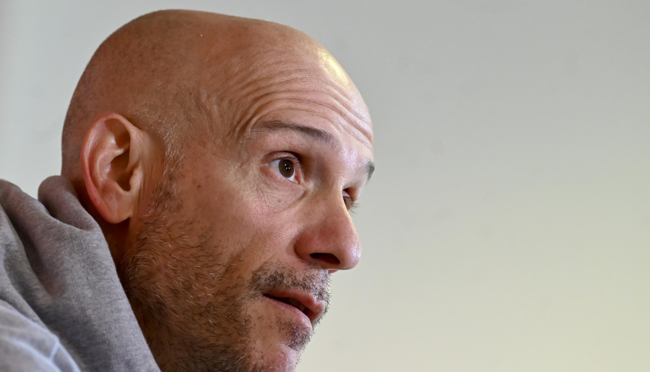 Carles Marco durante la rueda de prensa previa a la eliminatoria de playoff ante Menorca
