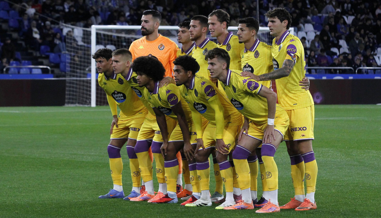 Once del Real Valladolid que empató ante el Deportivo en Riazor (1-1) en el partido de la primera vuelta
