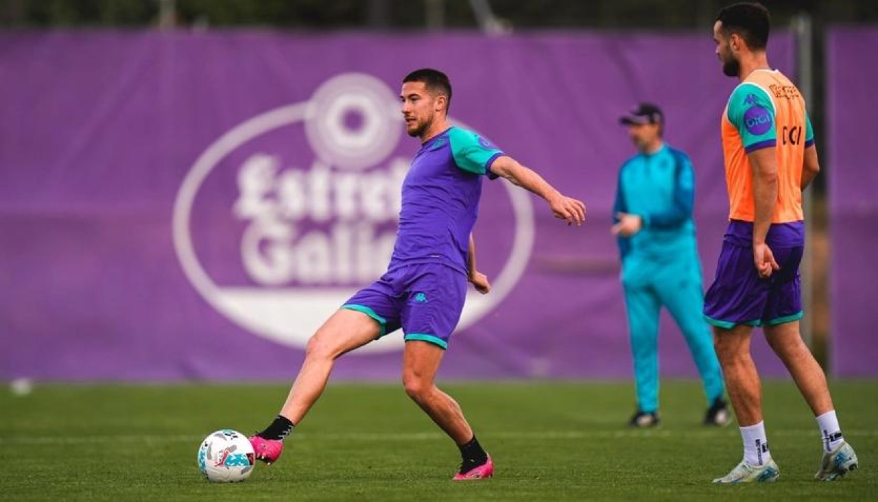 Sesión de entrenamiento de este martes del Valladolid