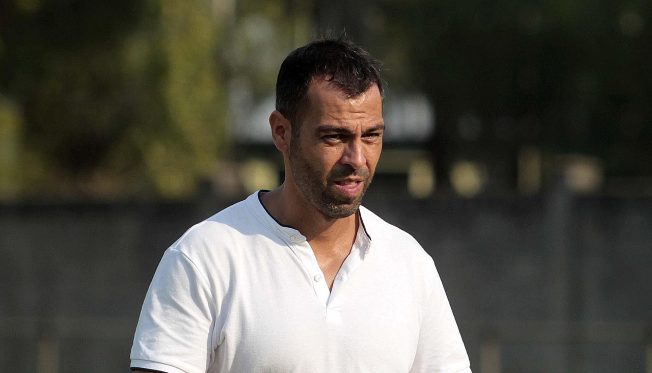 Claudio Corbillón durante el Betanzos-Silva de pretemporada