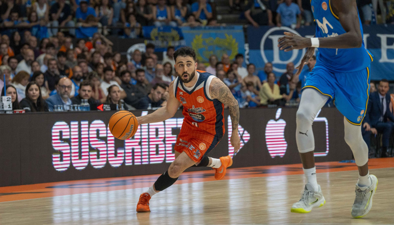Didac Cuevas en el Básquet Coruña-Estudiantes