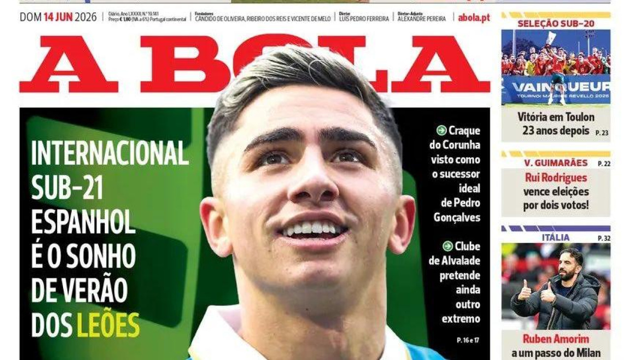 Portada de A Bola del domingo 14 de junio