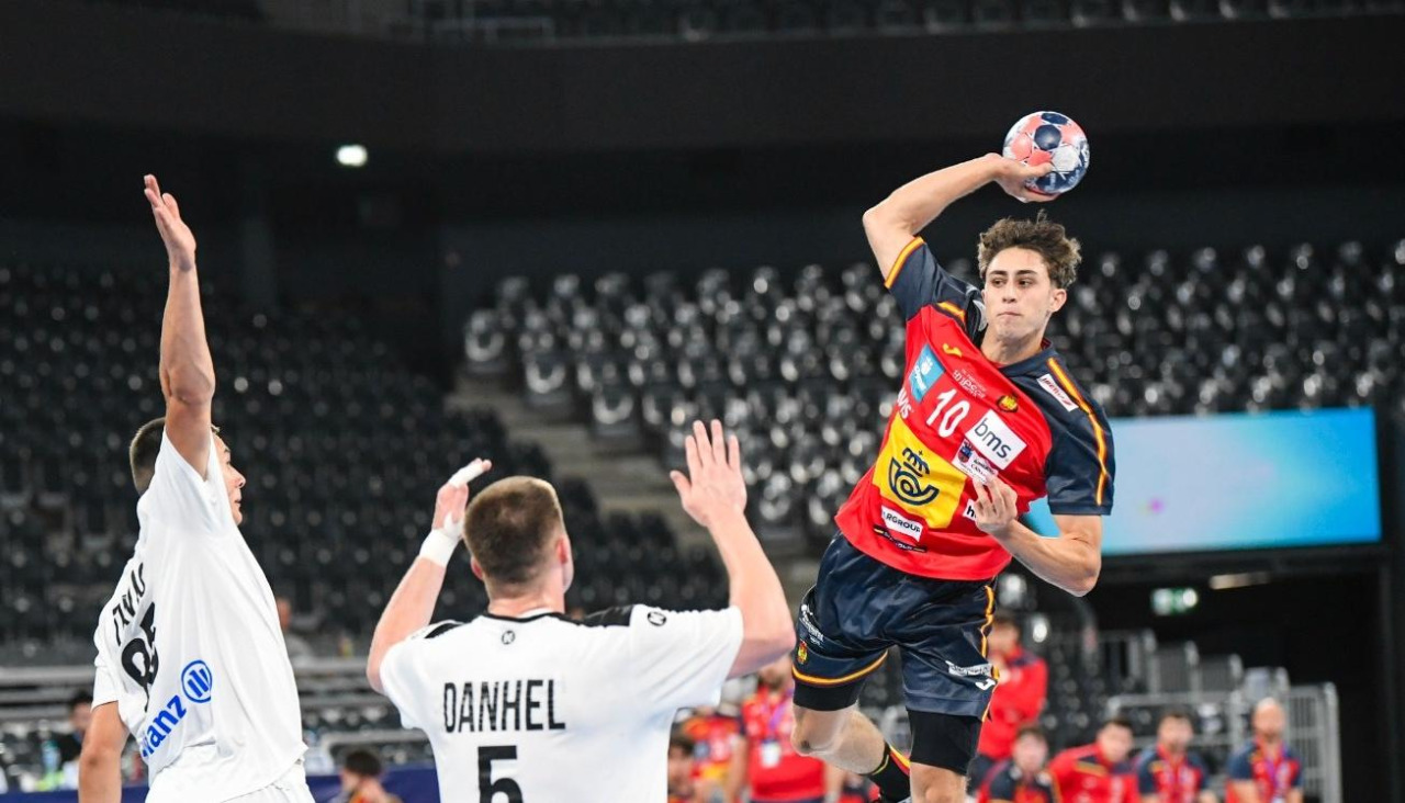Xoán Fernández durante el Europeo