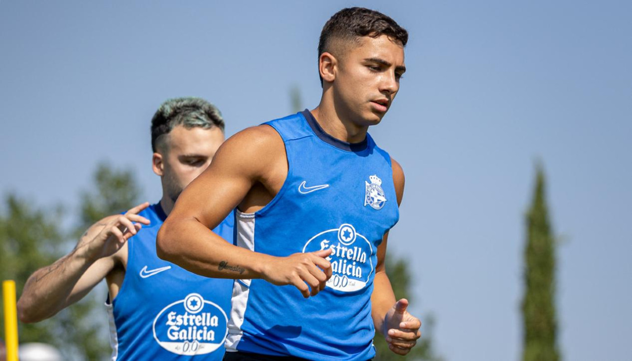 Mella y Yeremay, durante un entrenamiento