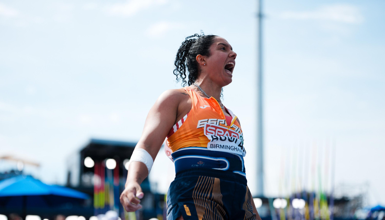 Yulenmis Aguilar durante el campeonato de Europa