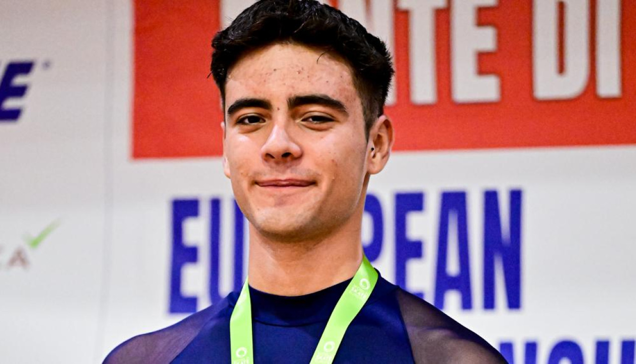 Unai Cereijo, con la medalla de oro de campeón de Europa