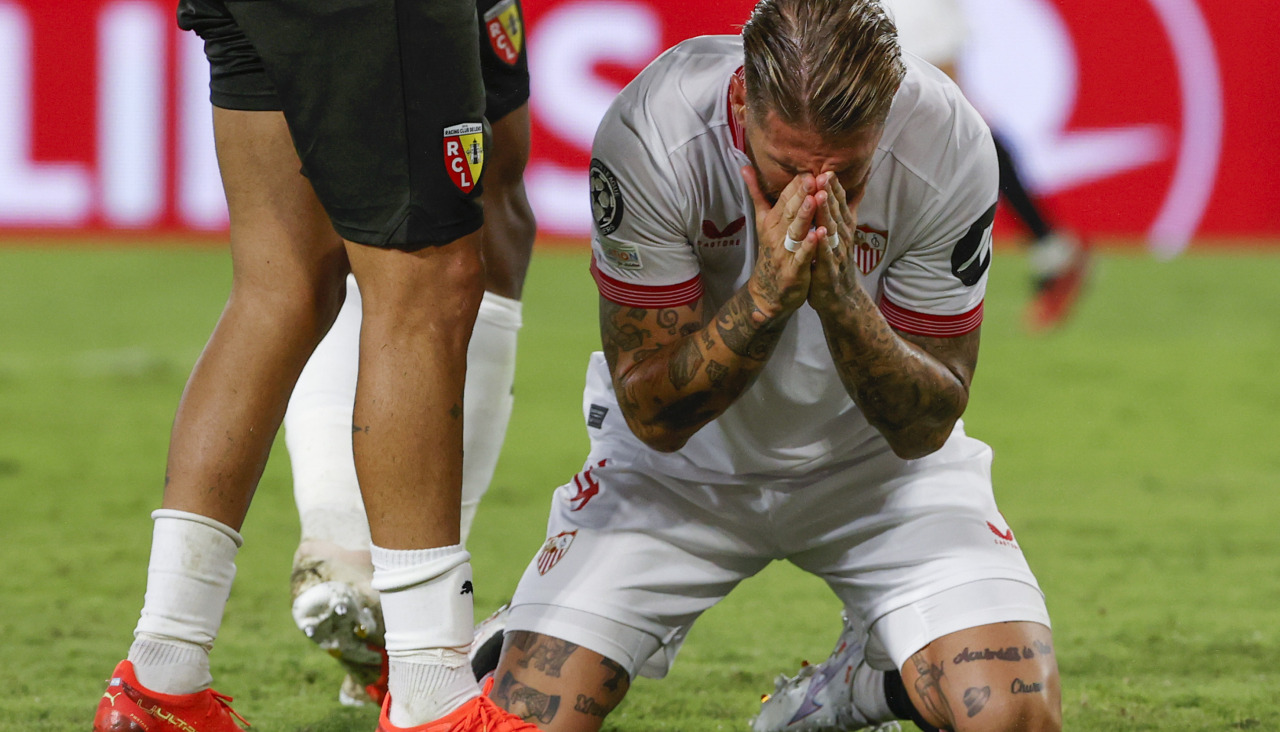 Sergio Ramos, durante el partido de Champions frente al Lens @EFE