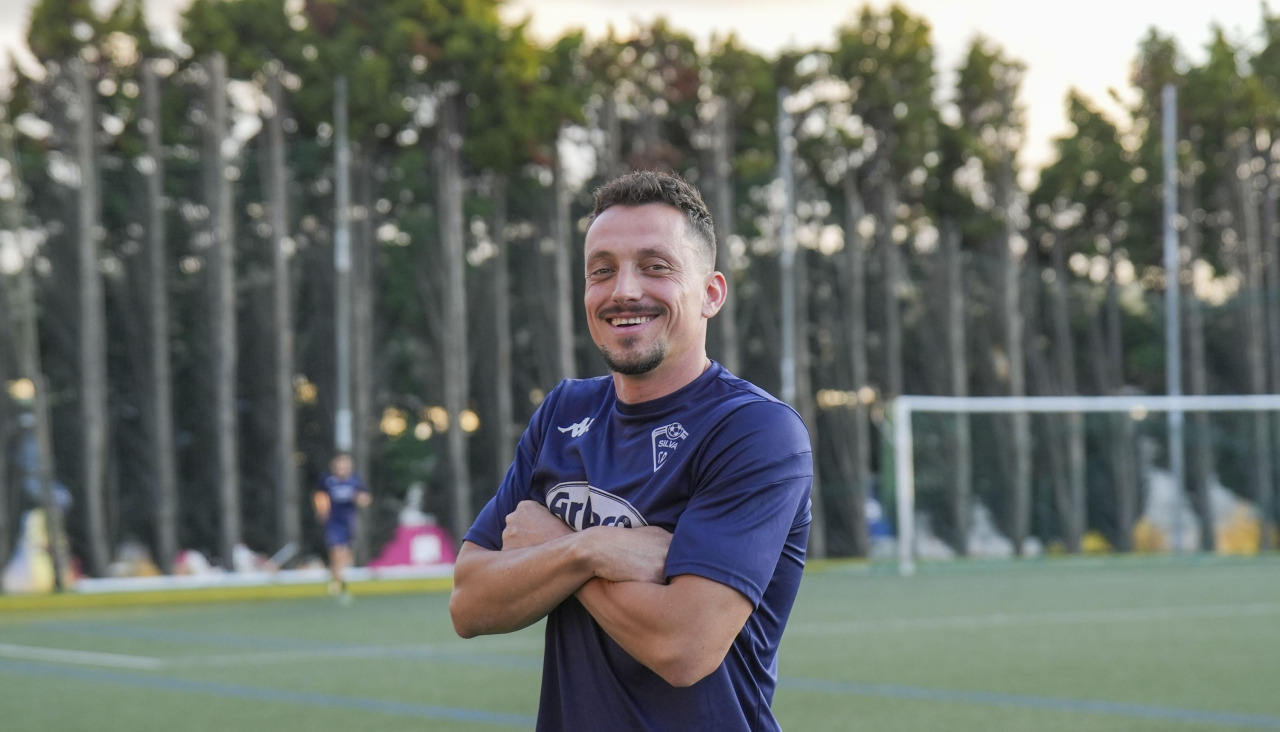 Joao Paulo, antes de un entrenamiento en A Grela