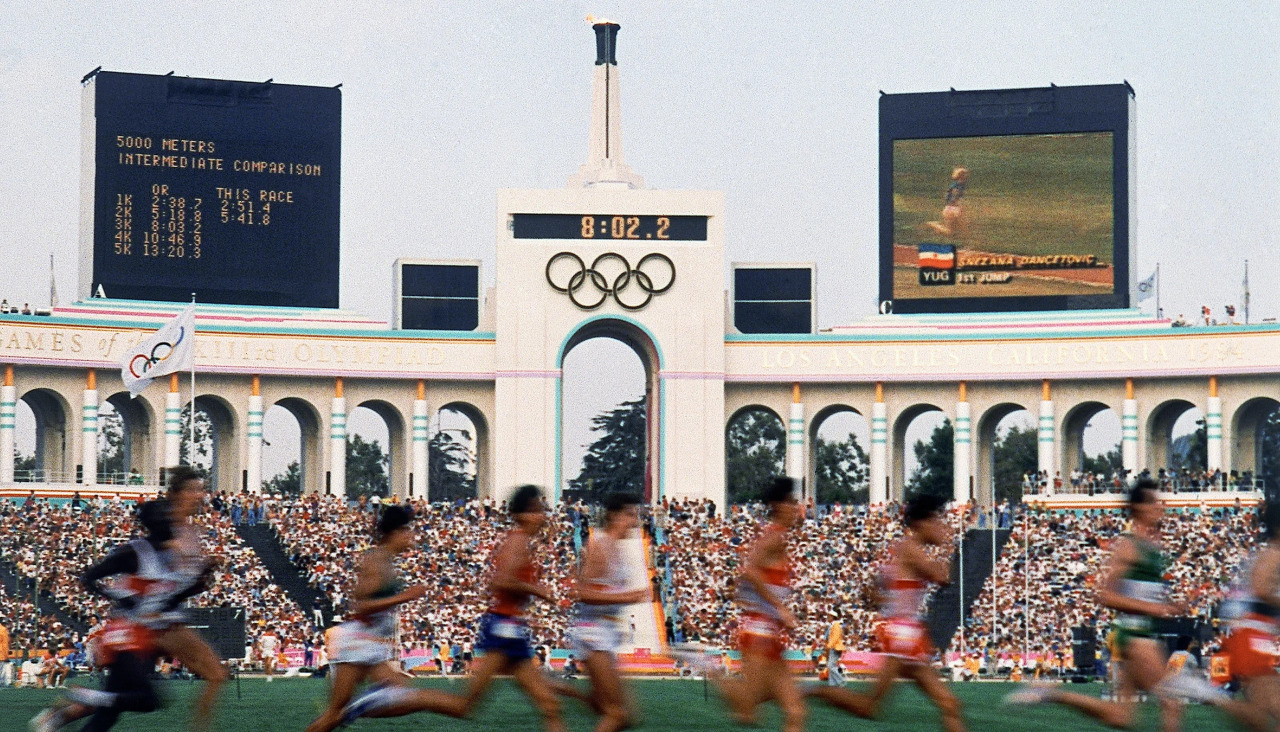 Imagen de una competición de Los Ángeles 1984 en el Memorial Coliseum