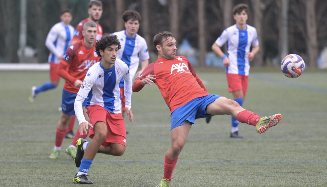 El primer equipo del Imperátor, durante un partido de esta temporada ante el Sporting Coruñés