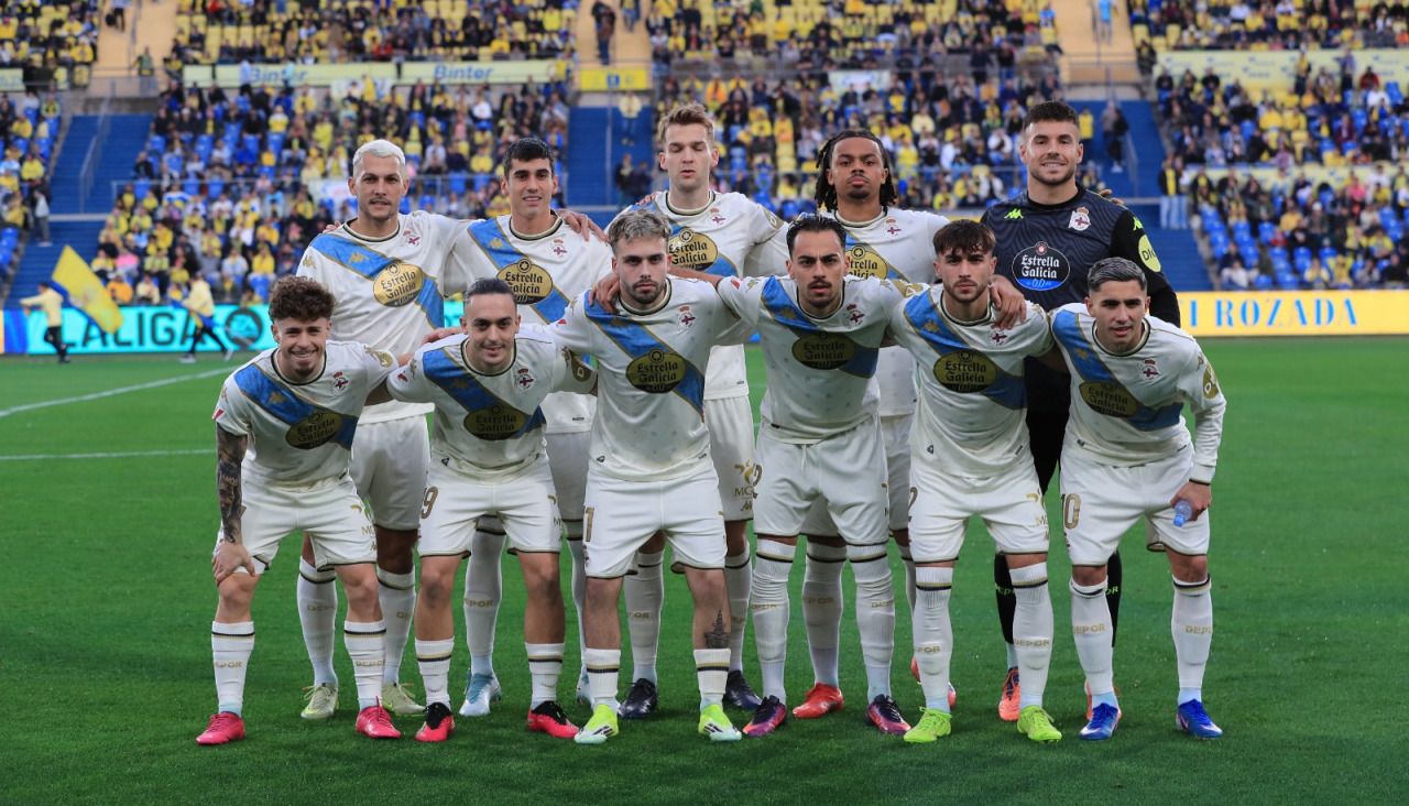 El once del Dépor ante Las Palmas