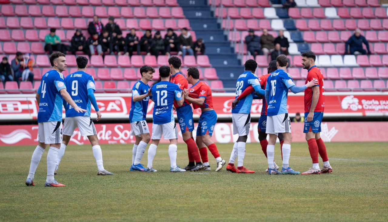 Una acción a balón parado del encuentro