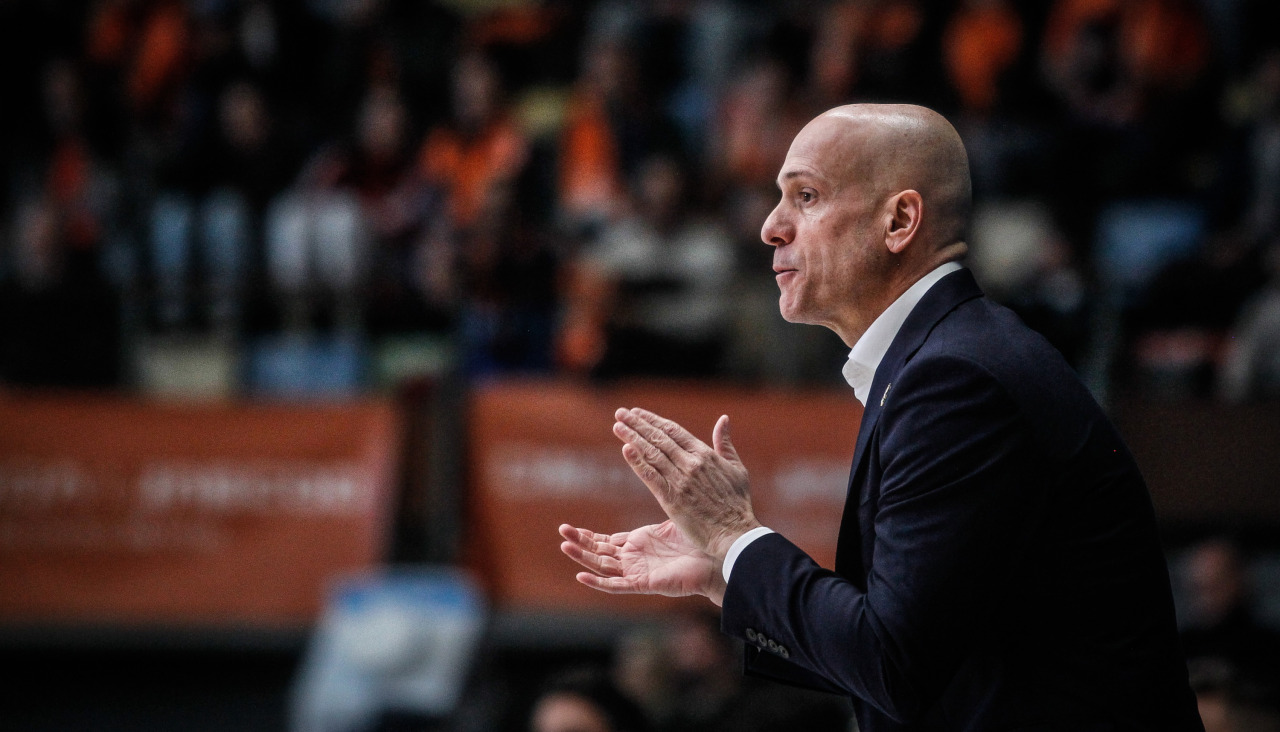 Carles Marco durante el Básquet Coruña-Alicante