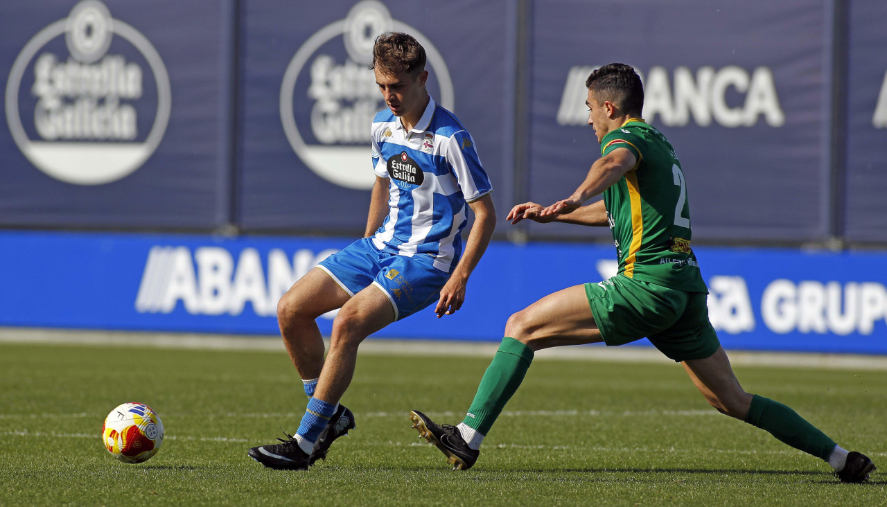Domínguez en el encuentro entre Fabril y Atlético Astorga