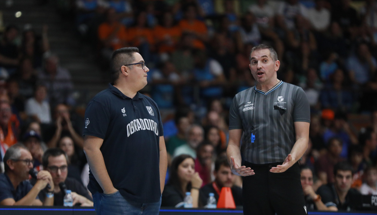 Diego Epifanio durante el Básquet Coruña-Obradoiro de Copa Galicia