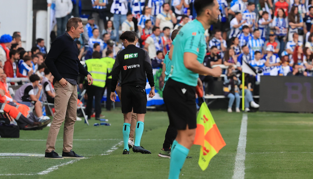 Ramis, ayer en el choque ante el Deportivo