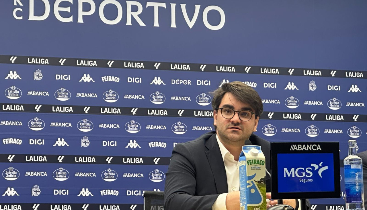 Massimo Benassi, compareciendo tras el Deportivo-Leganés