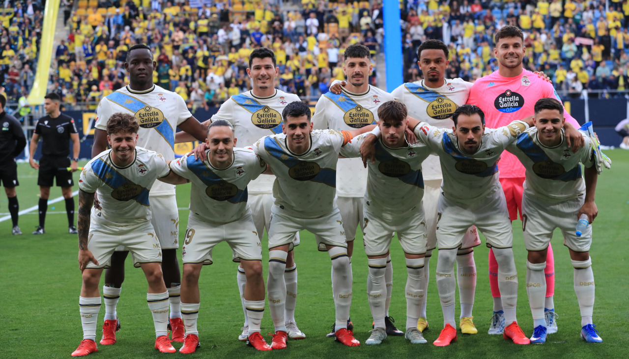 Once inicial del Deportivo en Cádiz