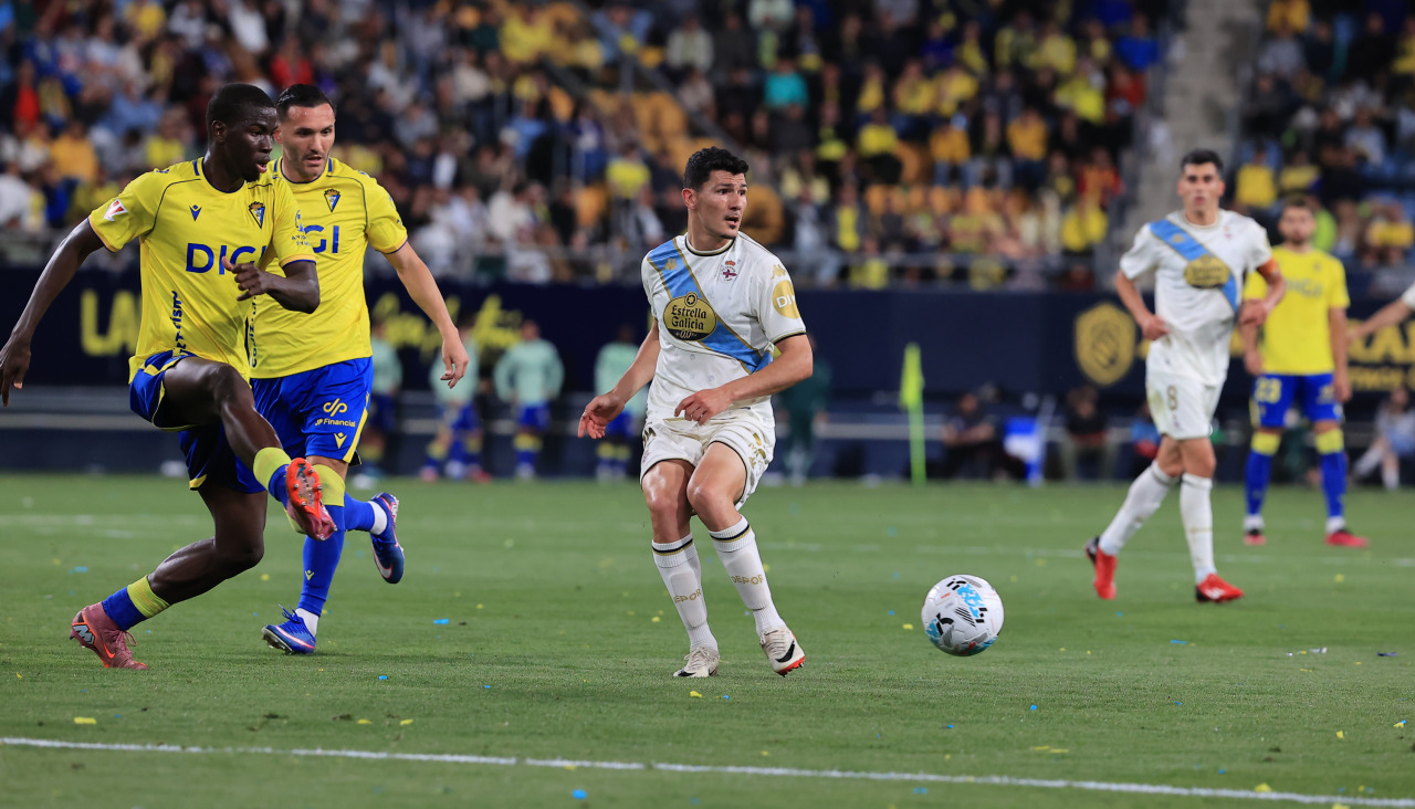Loureiro, durante el Cádiz-Dépor
