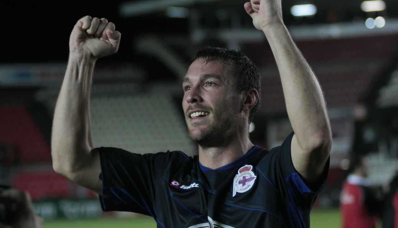 Xisco celebra su gol ante el Nástic en la campaña 2011-12