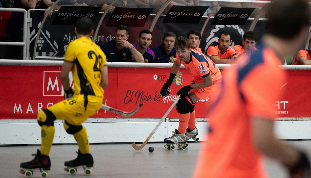 Marc Grau, en el partido del Barça contra el Noia