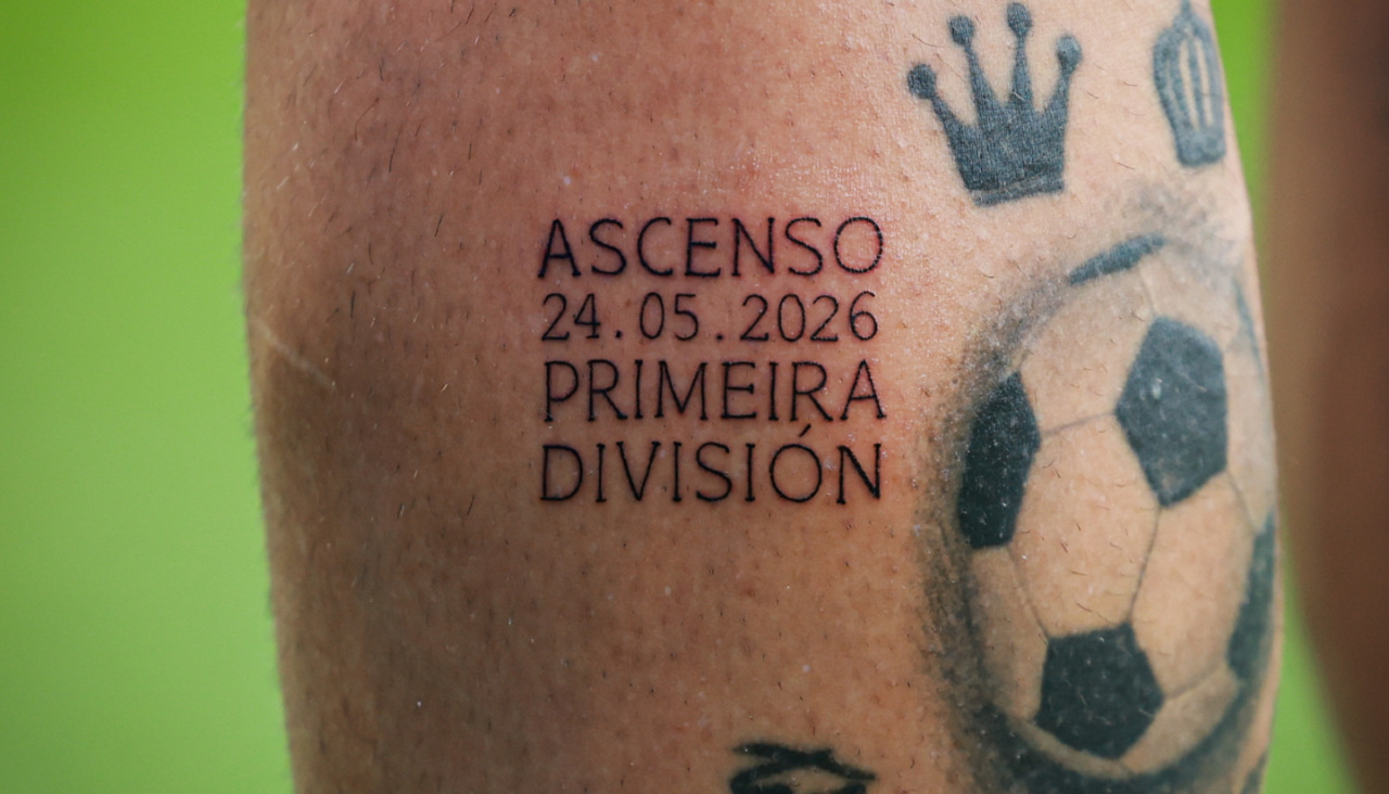 Tatuaje de Ximo Navarro por el ascenso a Primera División