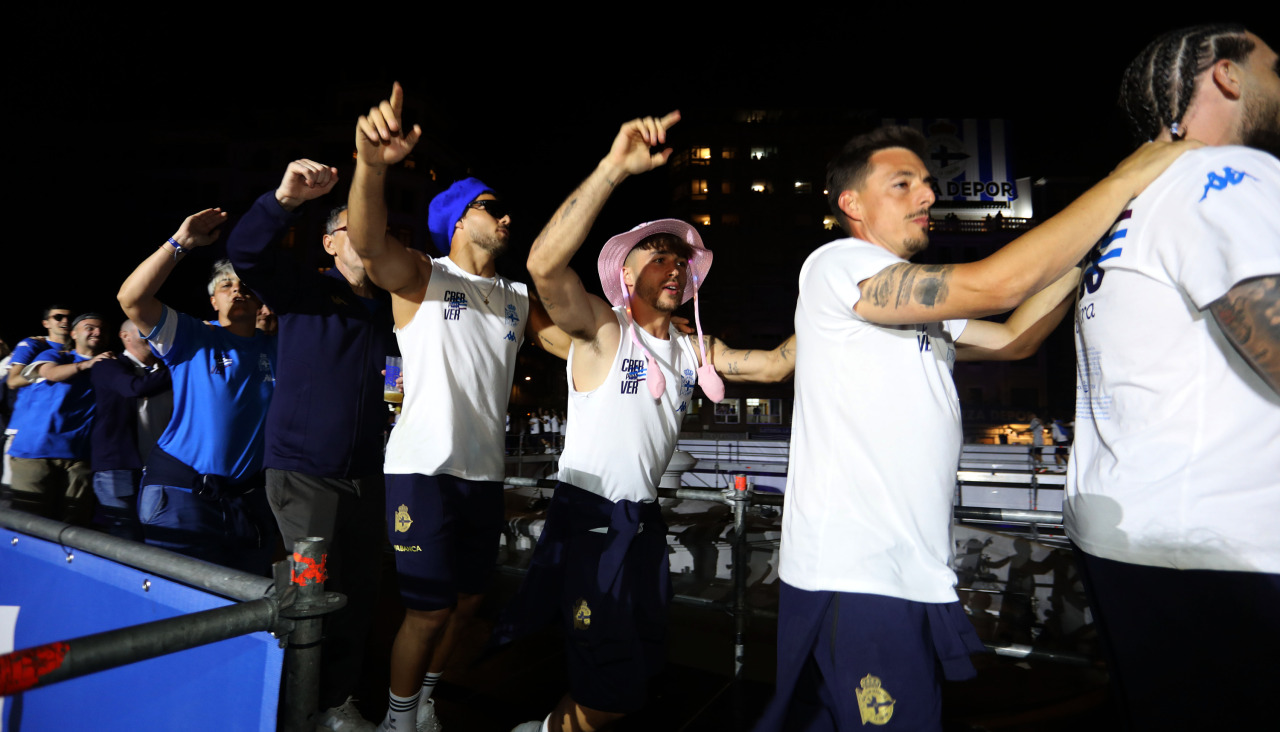 Celebración del Dépor en Cuatro Caminos