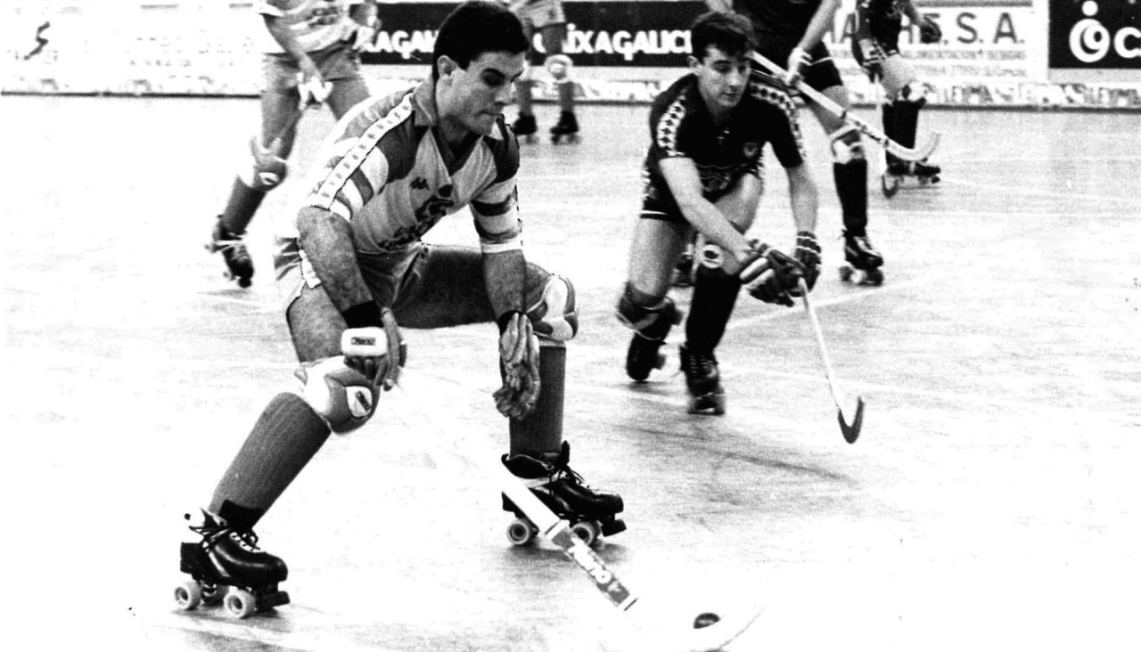 Joan Carles, en un partido con el Liceo contra el Igualada en la temporada 1991