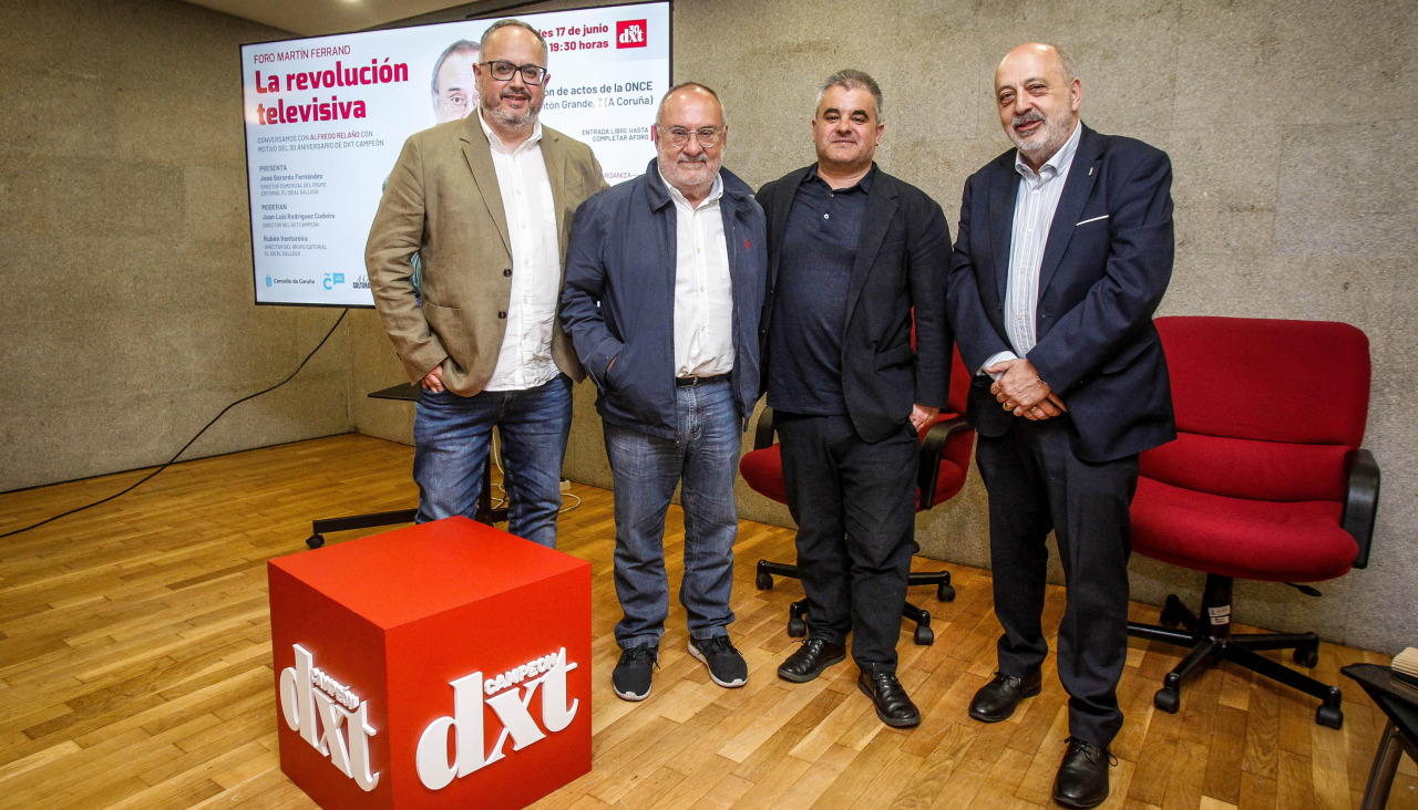 De izquierda a derecha:Juan L. Cudeiro, Alfredo Relaño, Rubén Ventureira y José Gerardo Fernández