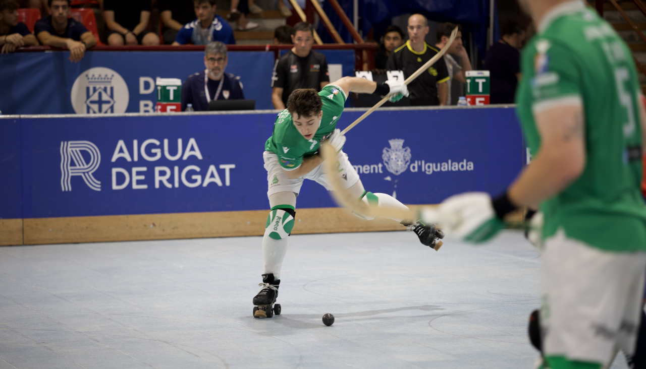 Nil Cervera, en el partido del Liceo en Igualada, el cuarto de la final del playoff