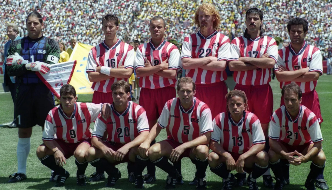 Once inicial de Estados Unidos ante Brasil en los octavos de final del Mundial de 1994