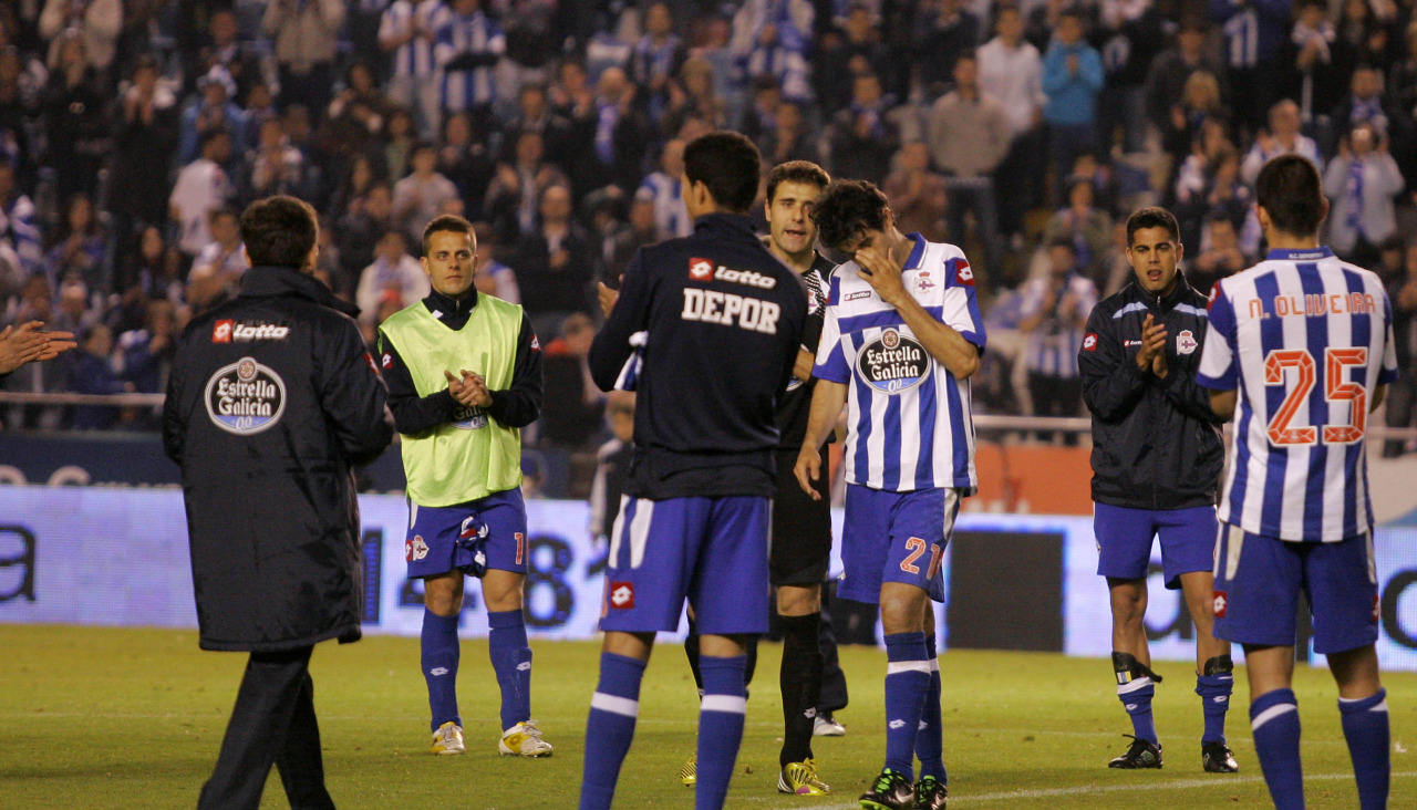 El Deportivo desciende a Segunda División después de caer ante la Real Sociedad el 02 junio 2013,