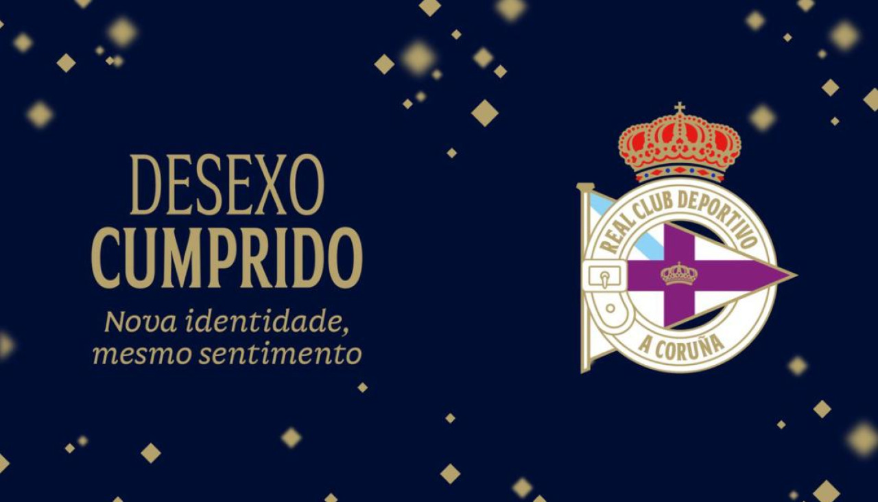 El escudo remodelado del Deportivo