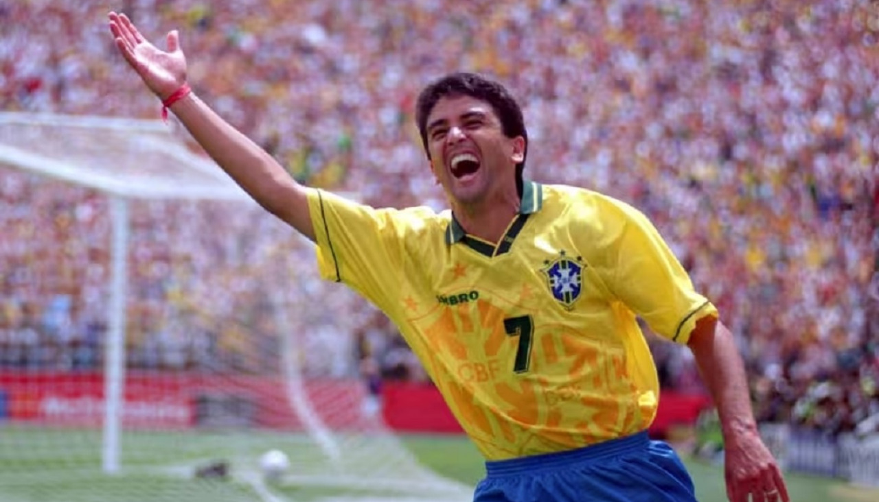 El brasileño Bebeto, tras marcar un gol en el Mundial de 1994 celebrado en Estados Unidos