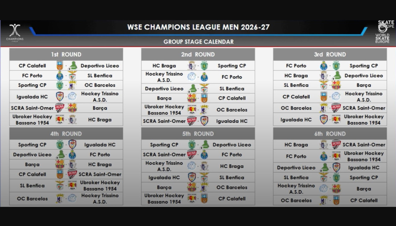 Calendario Champions Hockey