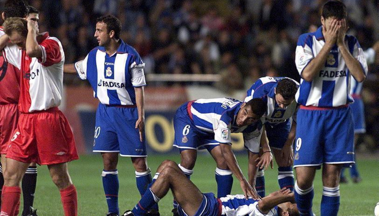 01 octubre 2001/ 25 enero 2010 / 13 junio 2011 / 05 marzo 2014 / 08 julio 2016LA NOTA MAS AMARGA DE LA JORNADA FUE LA GRAVE LESION DE MANUEL PABLO, QUE SUFRE FRACTURA DE TIBIA Y PERONE EN UNA JUGADA CON EL CELTISTA GIOVANELLADEPORTIVO-CELTA : 2-2LA MALA FORTUNA QUE AYER SE CEBO CON EL DEPORTIVO IMPIDO QUE LOS CORU?ESES GANASEN AL CELTA EN UN ENCUENTRO QUE FINALIZO CON REPARTO DE PUNTOS. LOS DEPORTIVISTAS GOZARON DE VARIAS OPORTUNIDADES PARA SENTENCIAR UN PARTIDO QUE LLEGARON A PERDER POR 2-0. PARTIDO DE LA JORNADA NUMERO 5 DE LA LIGA 2001-02