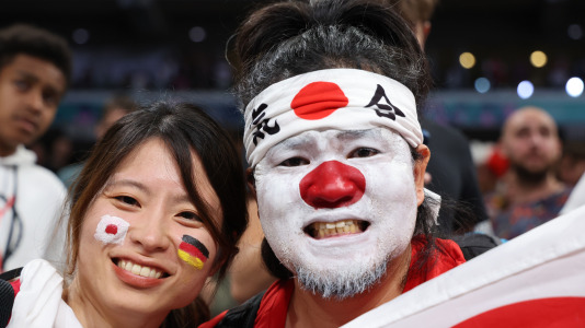Seguidores del equiopo de baloncesto de Japón