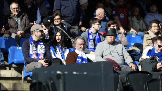 La afición del Dépor, en el partido contra el Eibar