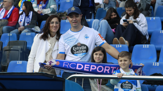 La afición del Dépor, en el partido contra el Eibar