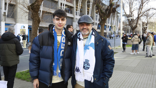 La afición del Dépor, en el partido contra el Eibar