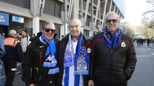 La afición del Dépor, en el partido contra el Eibar