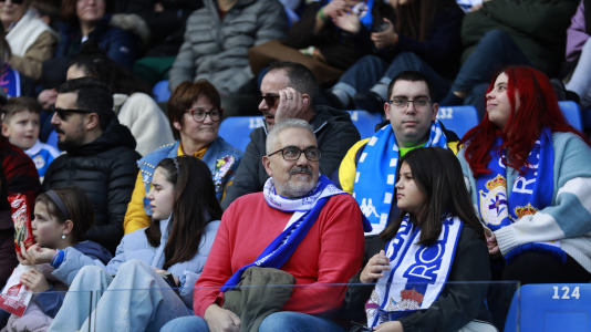La afición del Dépor, en el partido contra el Eibar