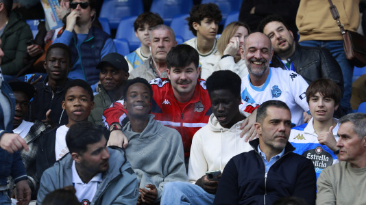 La afición del Dépor, en el partido contra el Eibar